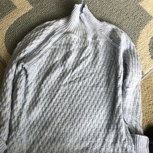 Light blue sweater turtleneck